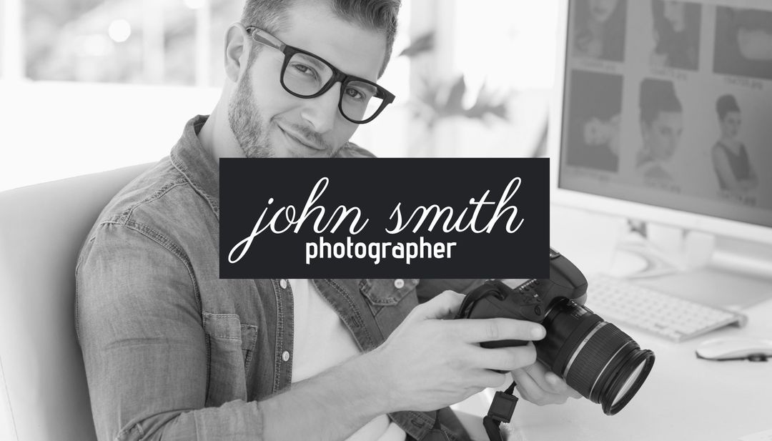 Professional Photographer Holding Camera, Showcasing Modern Creativity - Download Free Stock Templates Pikwizard.com