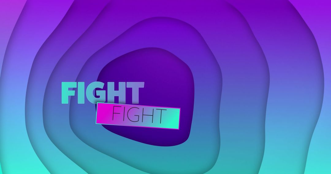 Dynamic Abstract Fight Text on Gradient Background