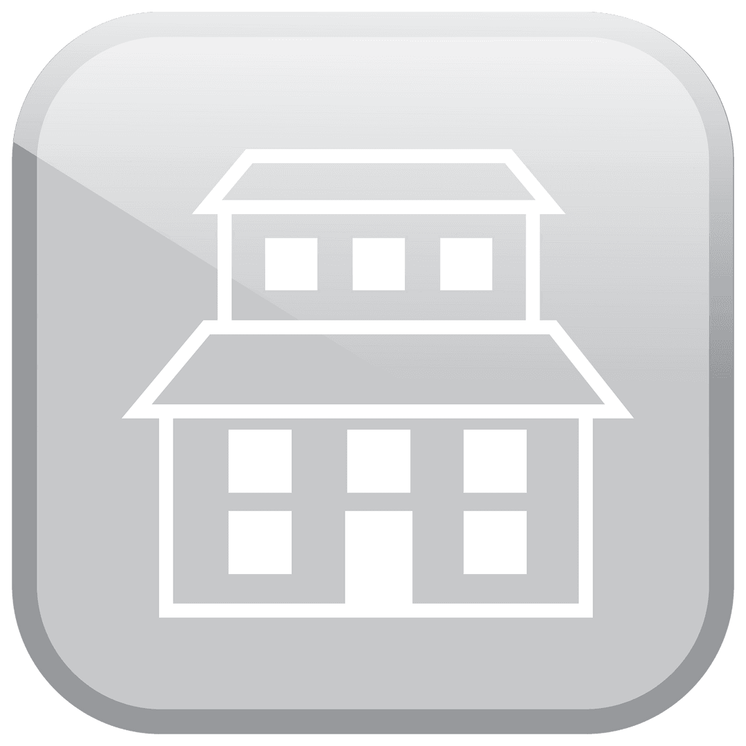 Transparent Building Icon Vector on Glassy Background