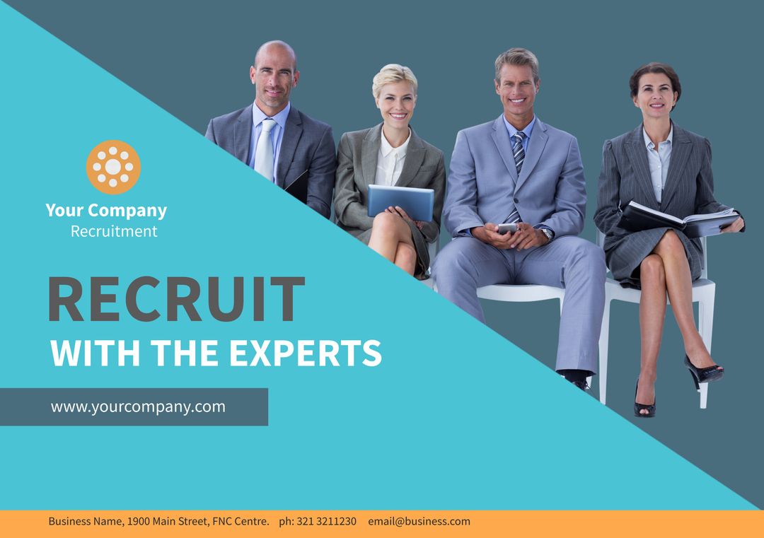 Diverse Business Team for Corporate Recruitment Campaign