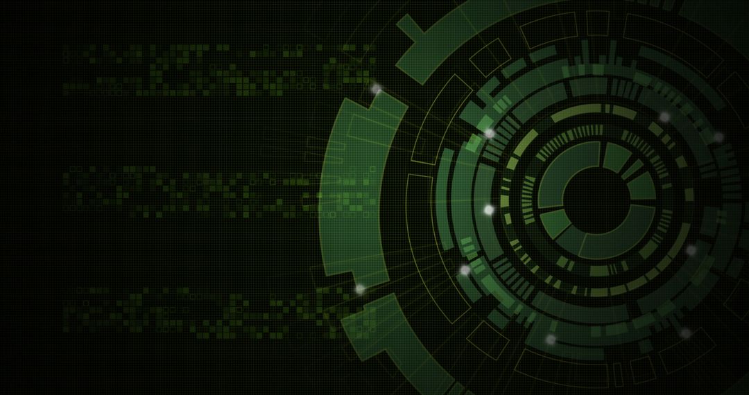 Complex Green Digital Interface with Technology Elements