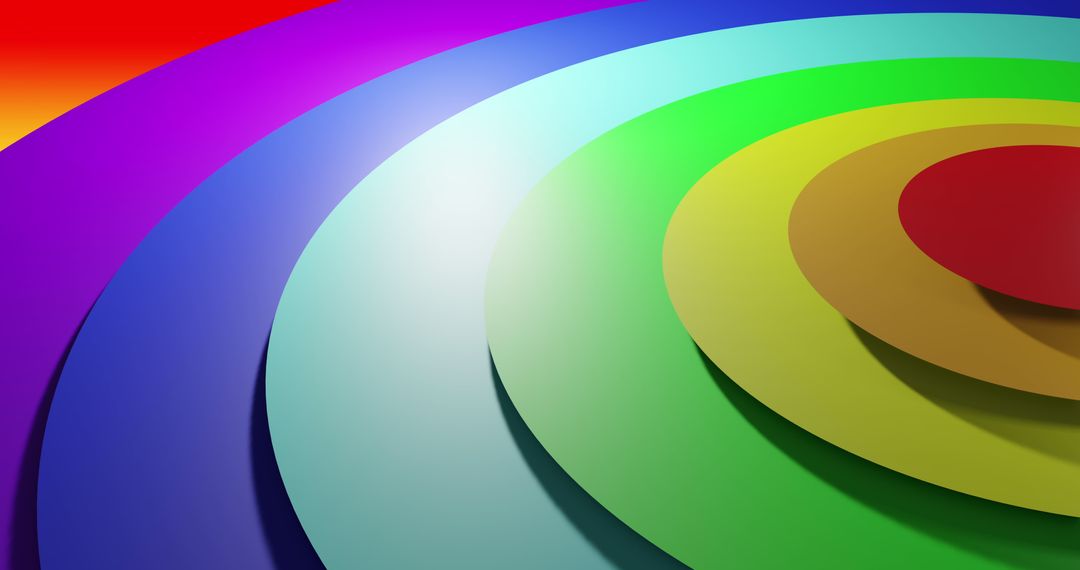 Rainbow Colored Concentric Circles Over Gradient Background - Free Images, Stock Photos and Pictures on Pikwizard.com