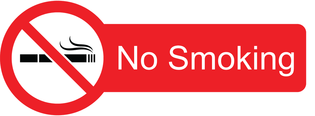 No Smoking Sign with Transparent Background Vector