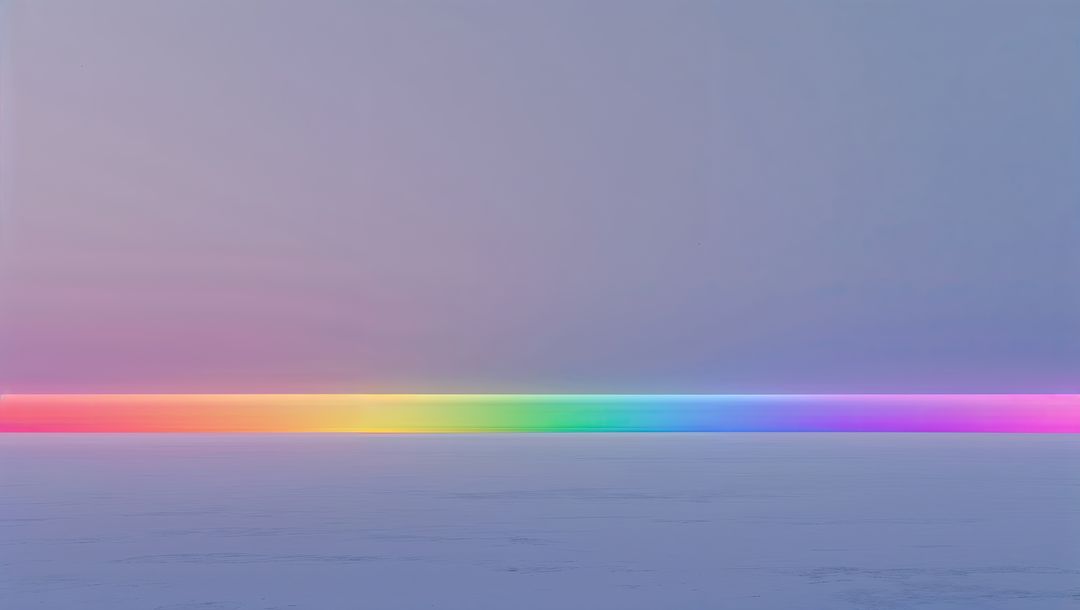 Abstract Rainbow Horizon Reflecting on Minimalist Surface