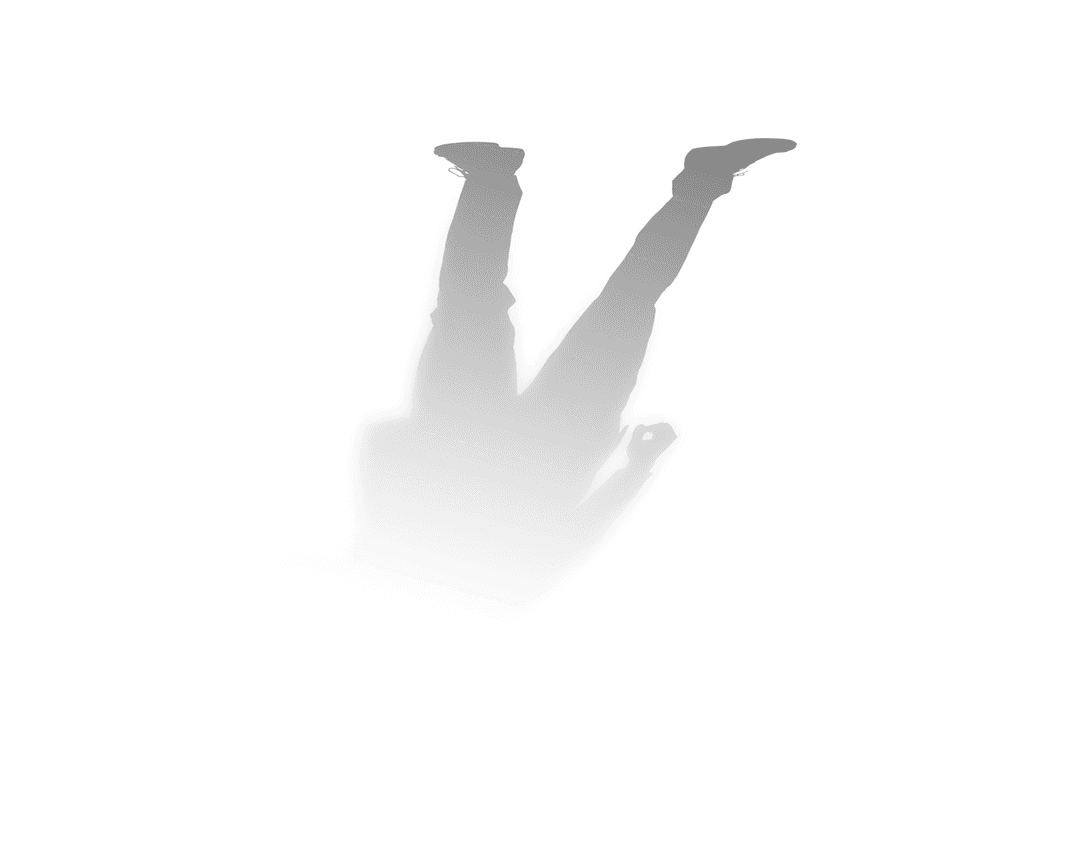 Transparent Shadow Outline of Person Against Light Background