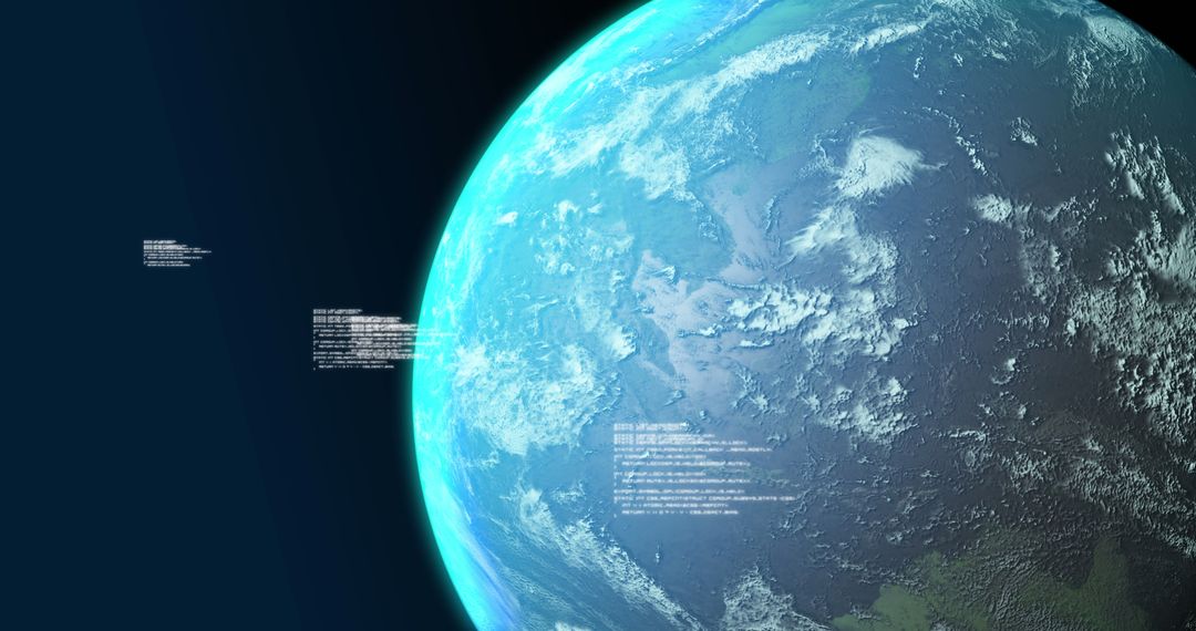 Digital Globe and Data Streams, Technology Concept