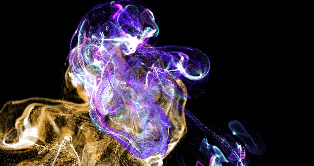 Dynamic Abstract Technology Background with Neon Swirls