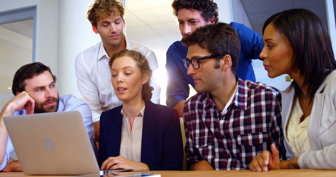 Business Executives Collaborating in Modern Office Space