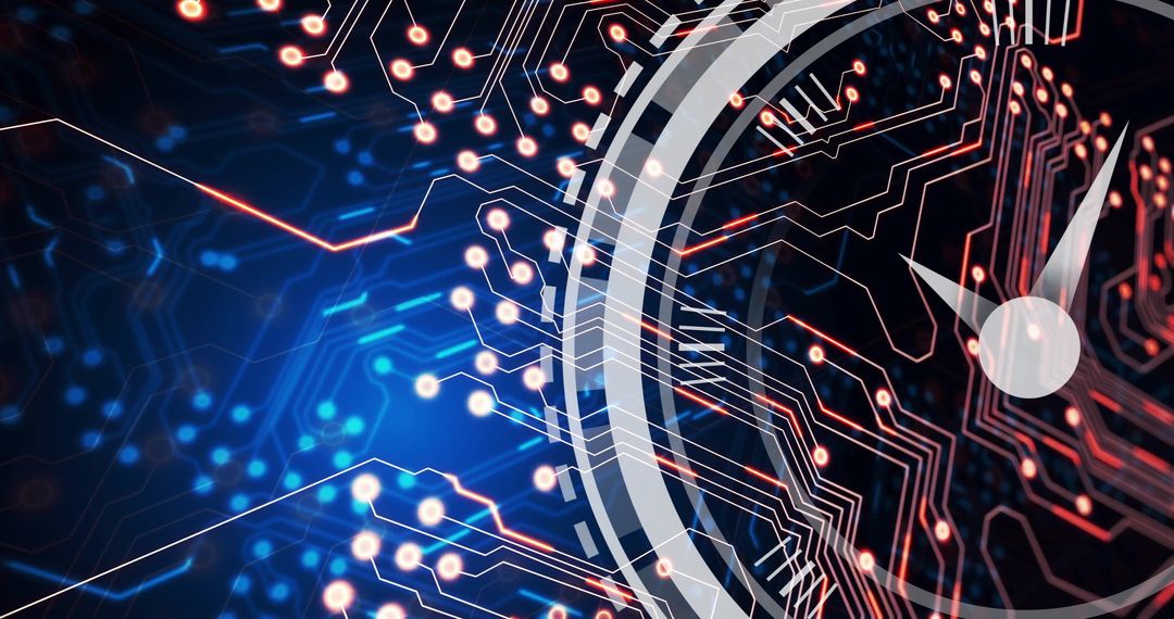 Time management in digital world with circuit board overlay