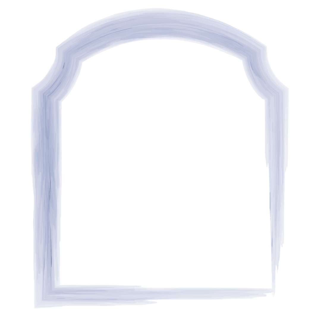 Transparent Blank Decorative Frame with Arched Top Design