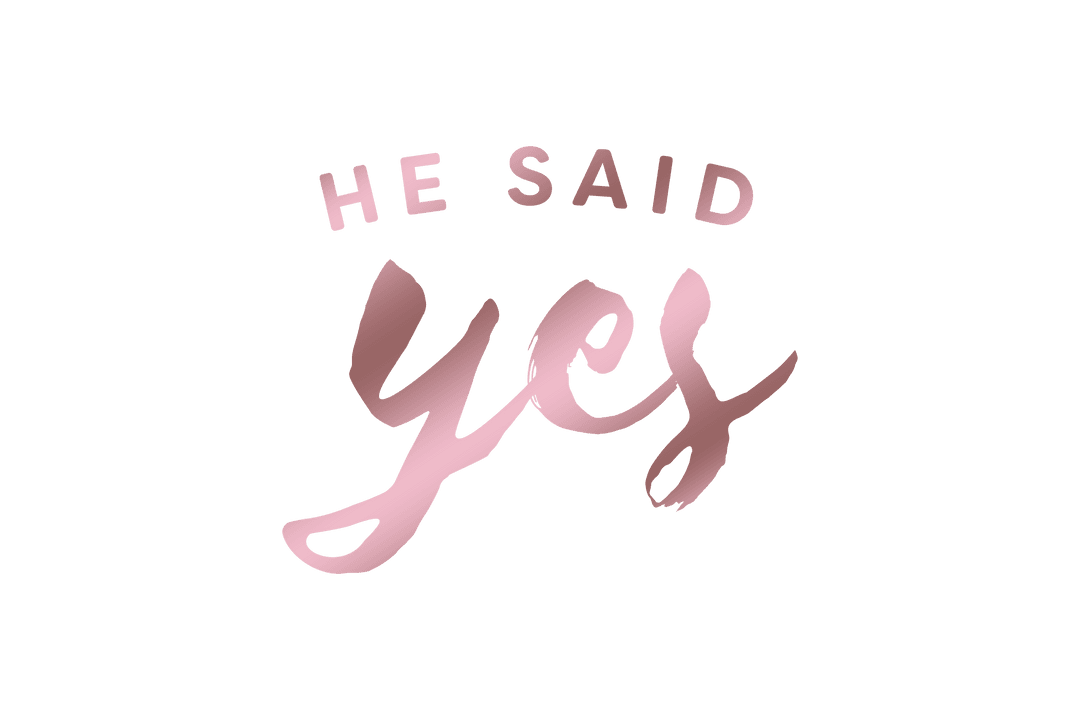 Transparent Wedding Proposal He Said Yes Concept