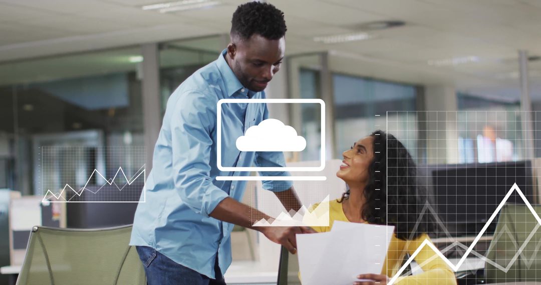Colleagues Analyzing Cloud Data with Interactive Graph Overlays