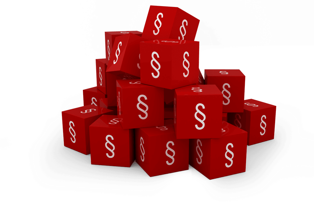 Transparent Stack of Red Blocks with Section Symbol Design - Download Free Stock Images Pikwizard.com