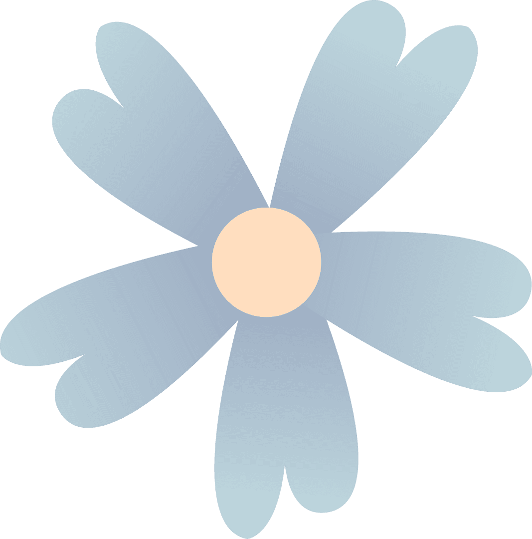 Elegant Pastel Gradient Flower on Transparent Background