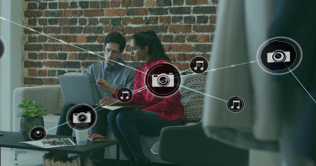 Collaboration on Digital Projects in Modern Office