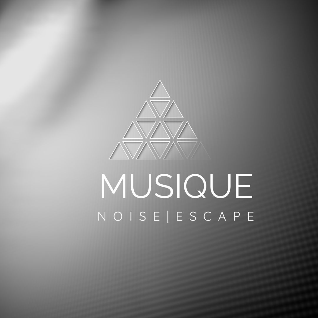 Ambient Music Brand Logo with Geometric Triangle Outline