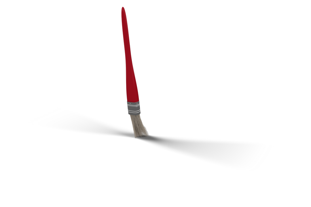 Transparent Red Paintbrush Illustration Vector for Art and Creativity Projects - Download Free Stock Images Pikwizard.com