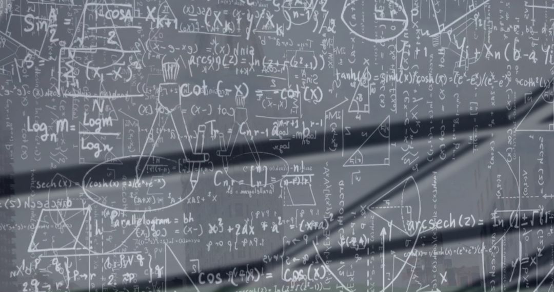 Complex Mathematical Equations and Concepts on Screen