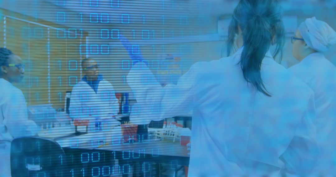 Diverse Medical Professionals Collaborating Over Digital Interface