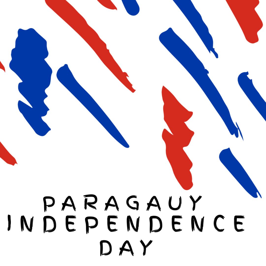Paraguay Independence Day Abstract Scribble Art Design