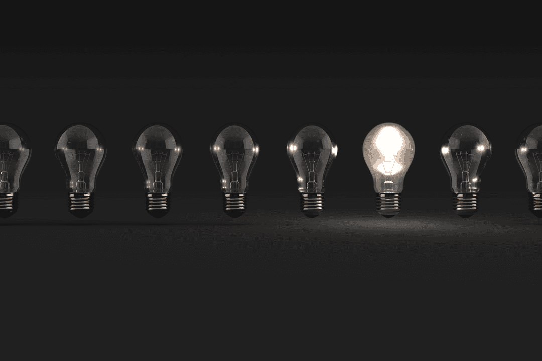 Transparent Bulb Illustration Emphasizing Idea and Creativity