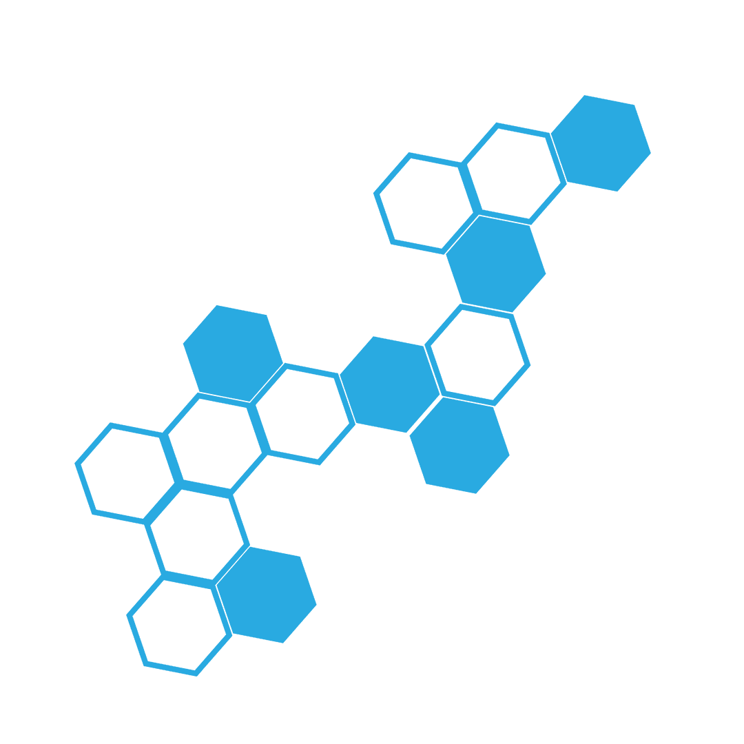 Blue Chemical Formula on Transparent Background