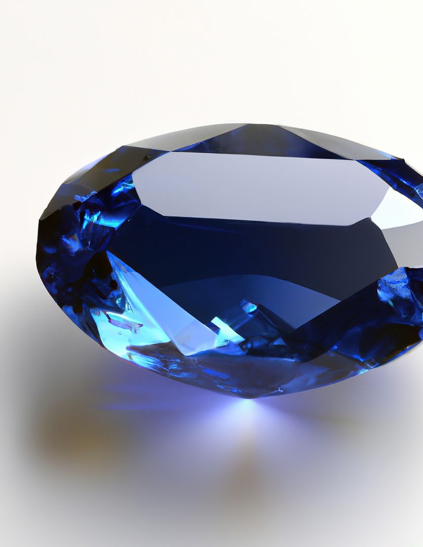 Close up of sapphire on white background created using generative ai technology - Free Images, Stock Photos and Pictures on Pikwizard.com