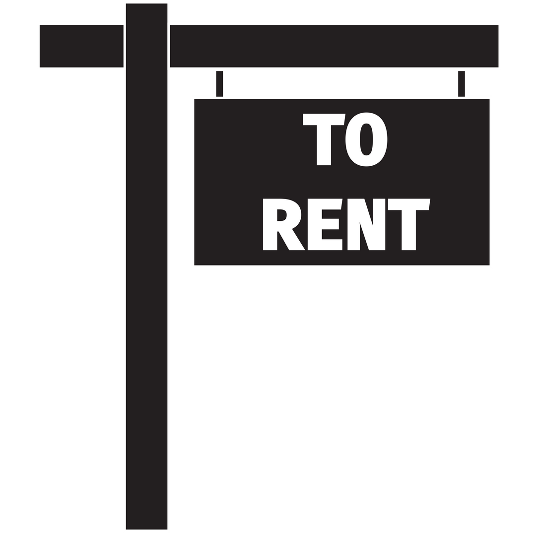 Transparent Signboard with To Rent Text for Real Estate Advertising - Download Free Stock Images Pikwizard.com