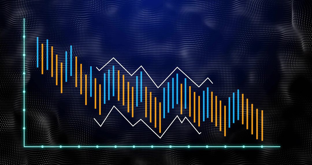 Analyzing Financial Data with Bar and Line Plot on Digital Dashboard