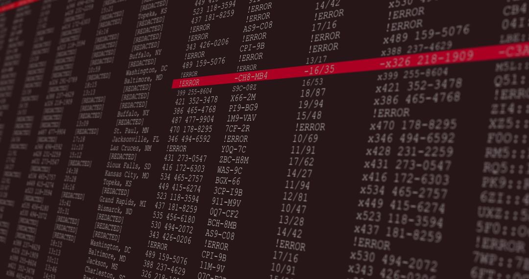 Data Processing on Technological Computer Screen