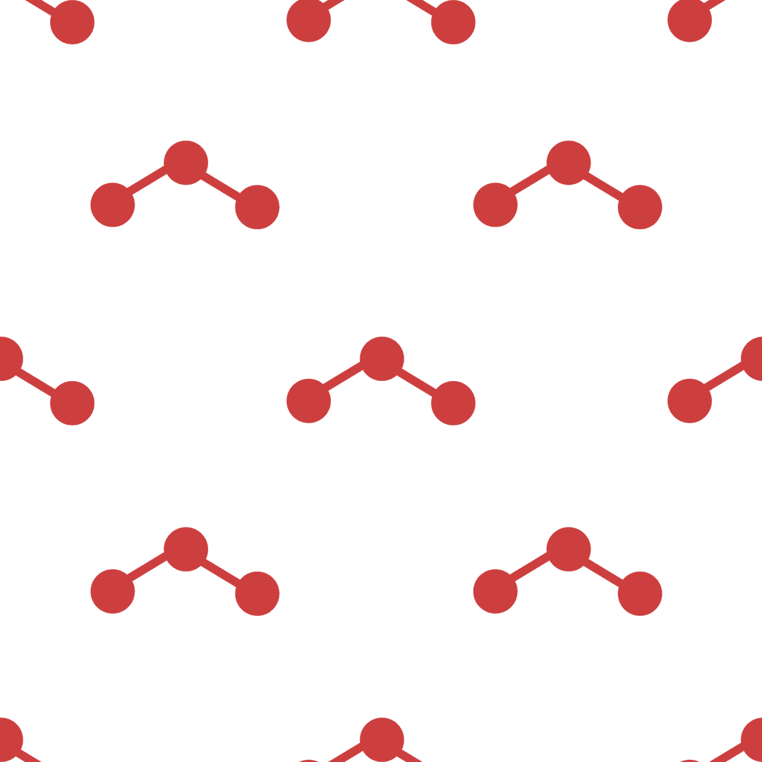 Red Geometric Pattern with Circles on Transparent Background