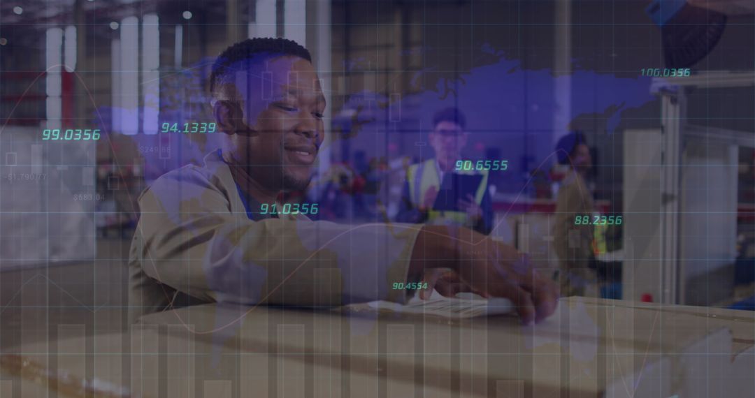 Warehouse Team Handling Cleared Cargoes With Data Accumulating Seamlessly