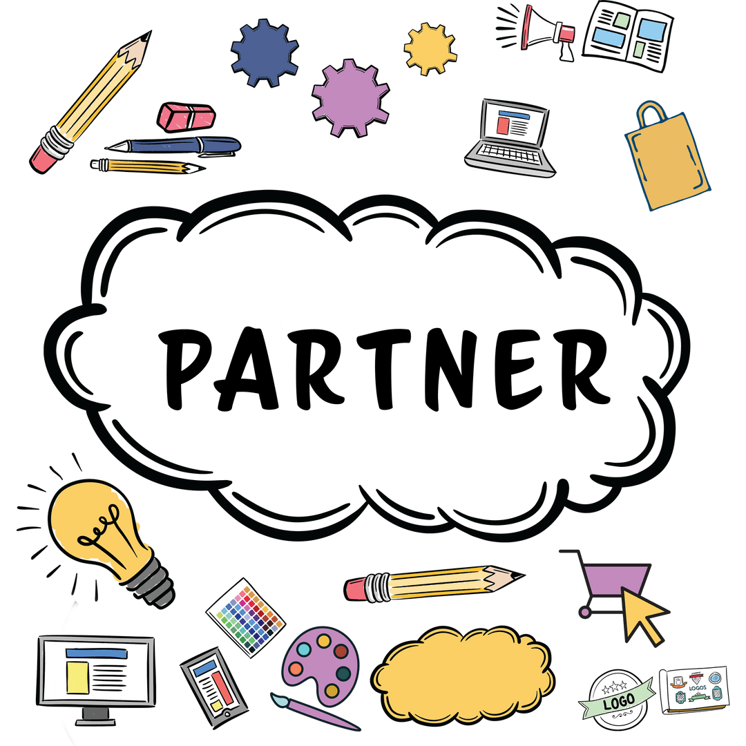 Creative Business Illustration with Partnership Theme on Transparent Background