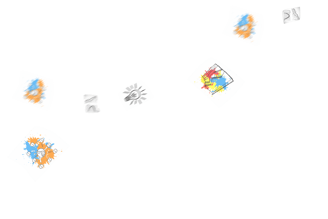 Transparent Abstract Paint Splash Cards Flying