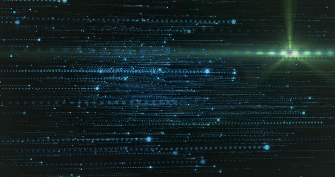 Glowing Light Spots Against Dark Background in Motion