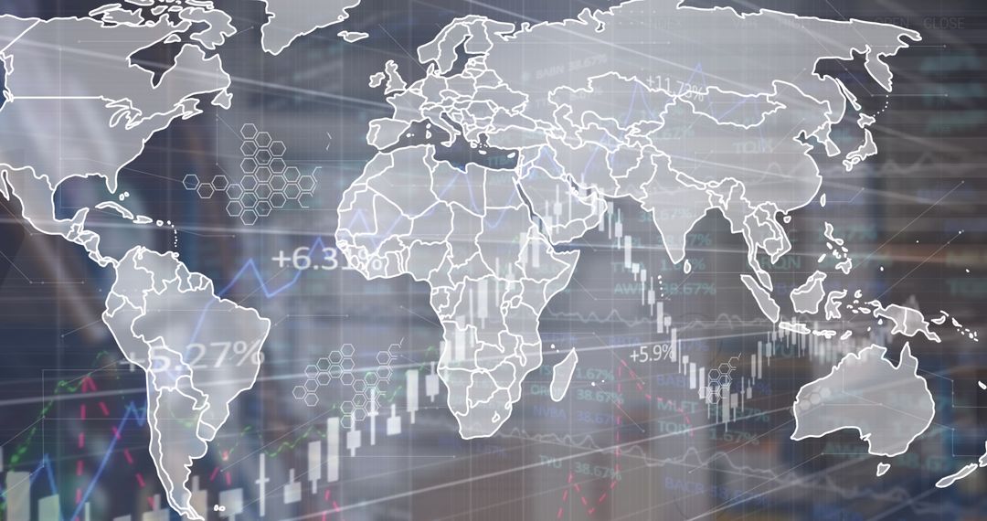 Global Financial Stocks and Analysis Abstract World Background