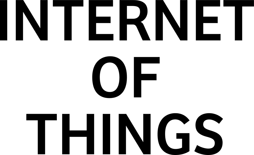 Internet of Things Text on Transparent Background, Communication Concept