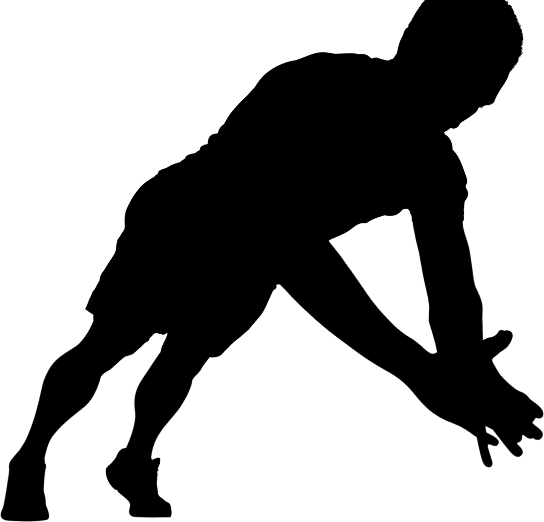 Transparent Vector Silhouette of Athletes in Action