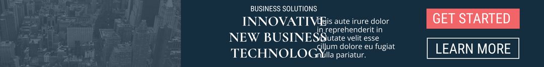 Innovative business technology banner with modern design