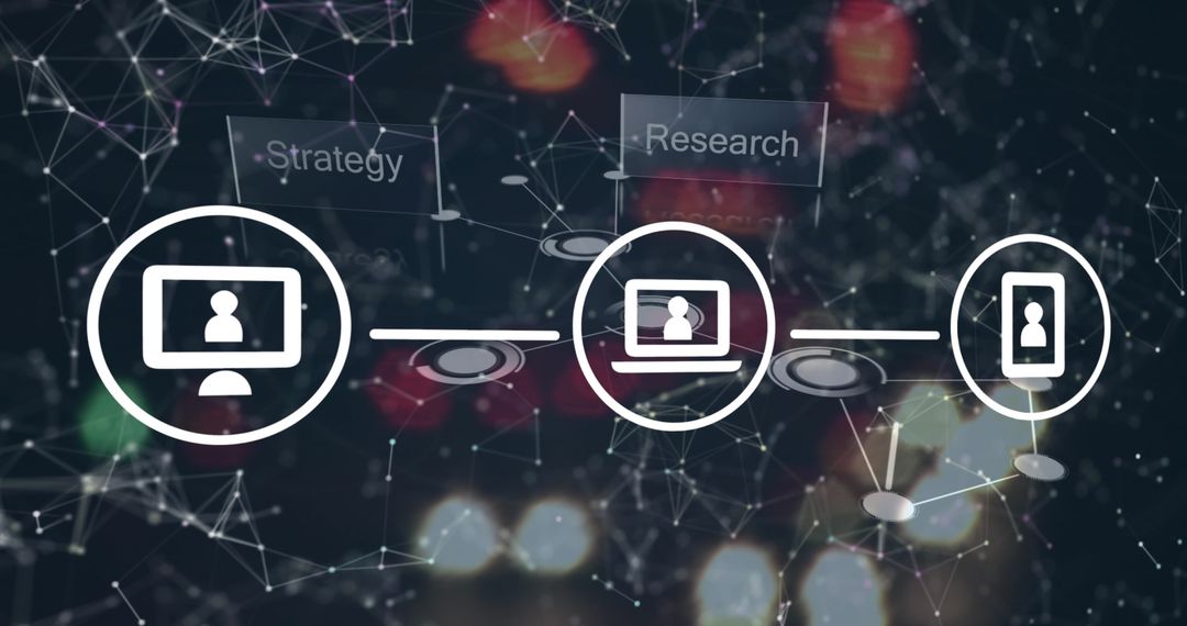 Digital Connectivity Concept with Devices and Nodes