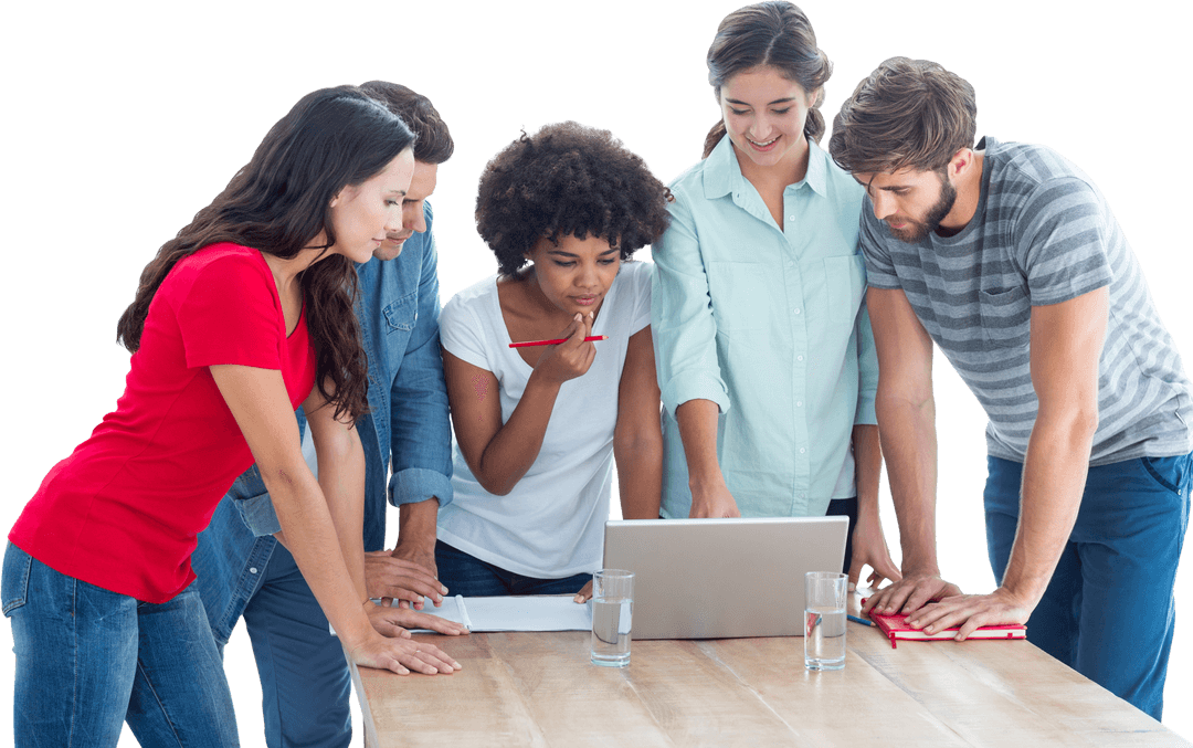 Transparent Team Brainstorming Over Shared Workspace Laptop Discussion