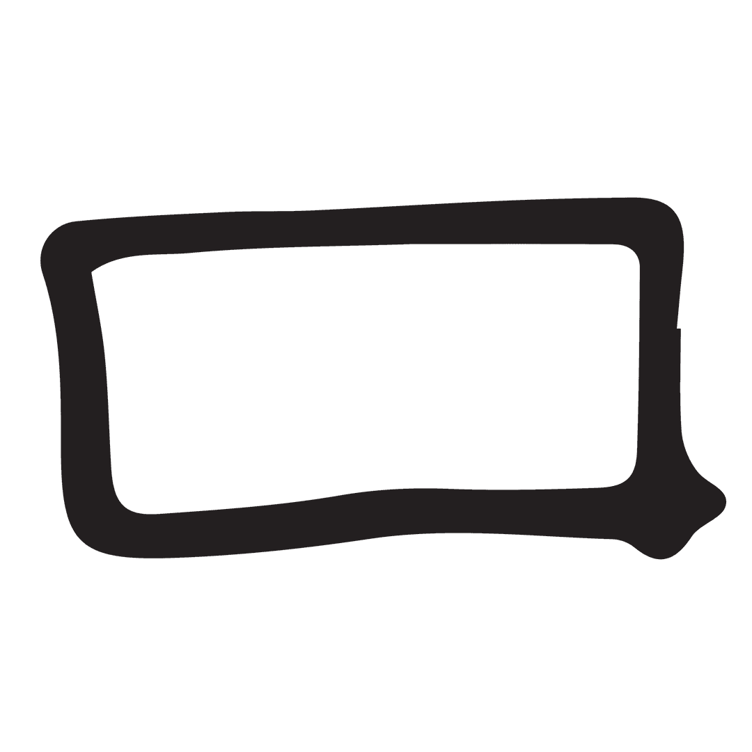 Transparent Black Outlined Speech Bubble with Blank Space