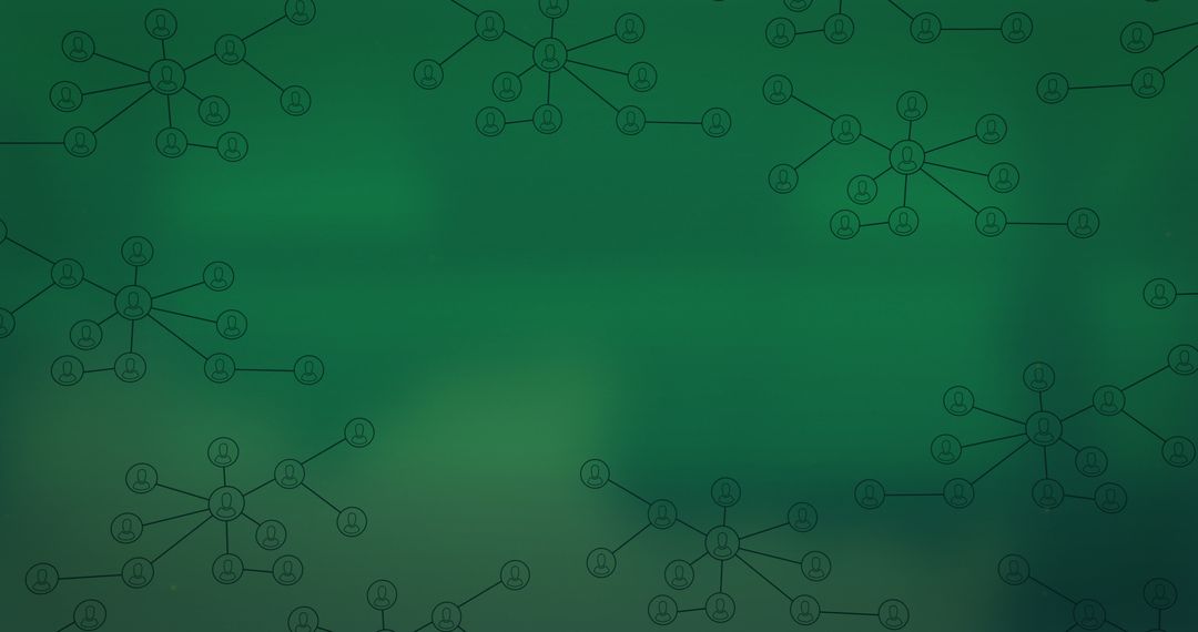 Network Connections Over Green Digital Interface Background