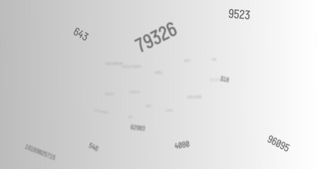 Changing Numbers on Minimalistic White Background