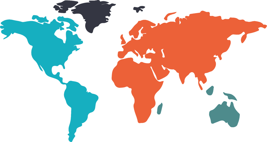 Transparent Colorful Vector World Map Illustration