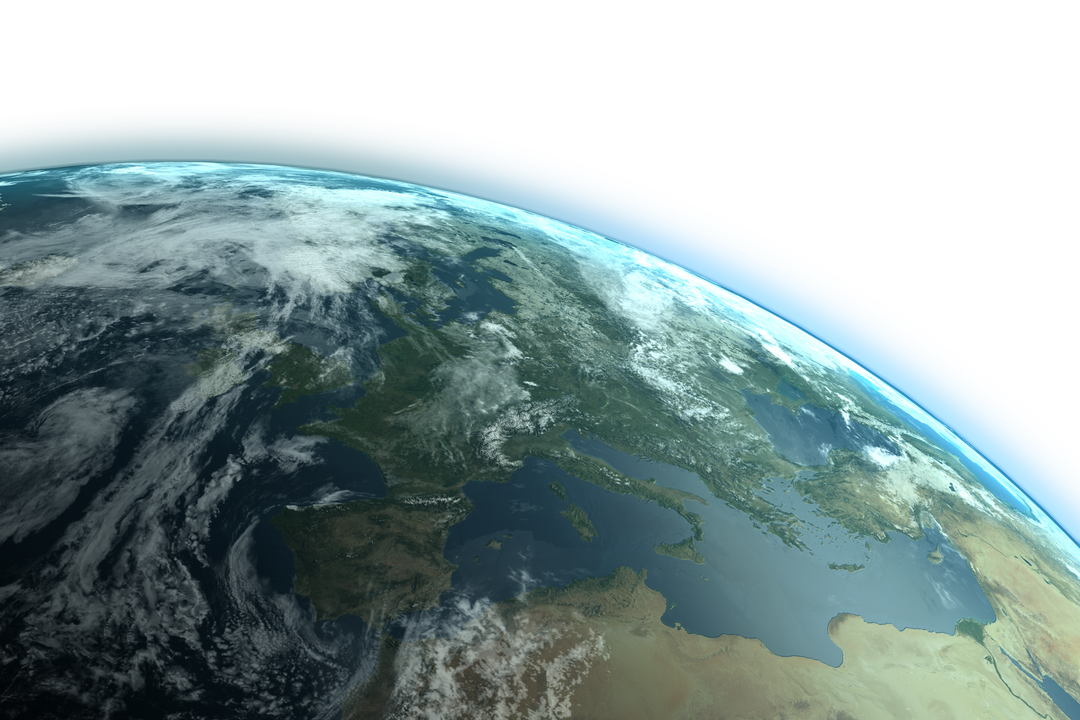 Satellite View of Earth with Transparent Atmosphere - Download Free Stock Images Pikwizard.com