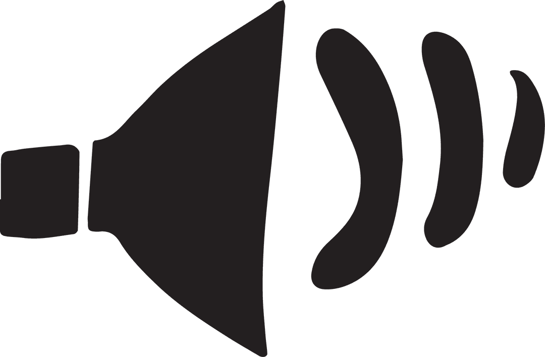 Transparent Digital Illustration of Black Loudspeaker Icon