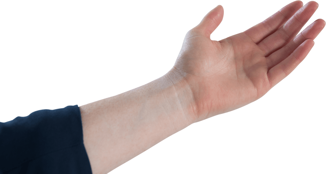 Businesswoman's Hand Gesturing on Transparent Background
