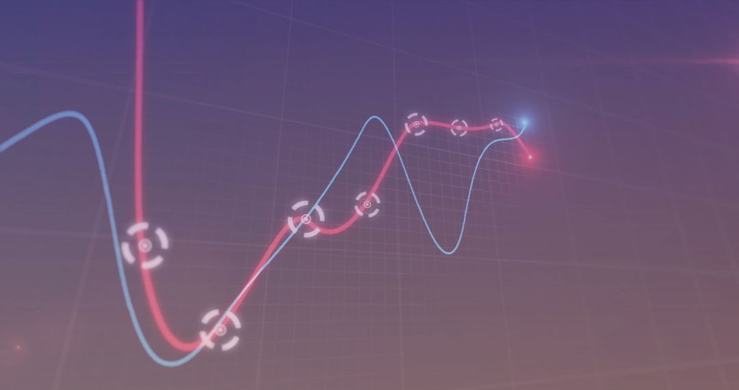 Dynamic Data Processing with Glowing Flow Lines on Digital Background