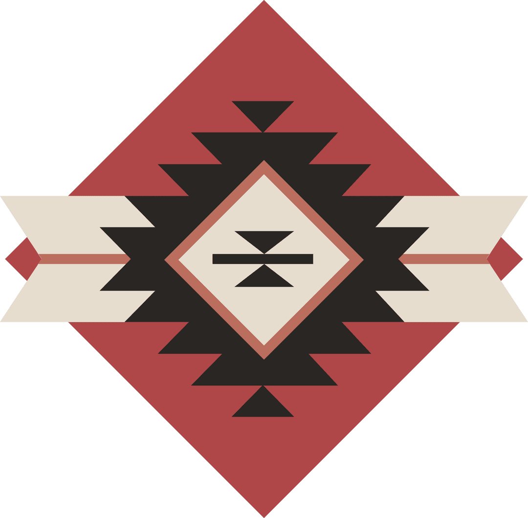 Geometric Tribal Pattern on Transparent Background